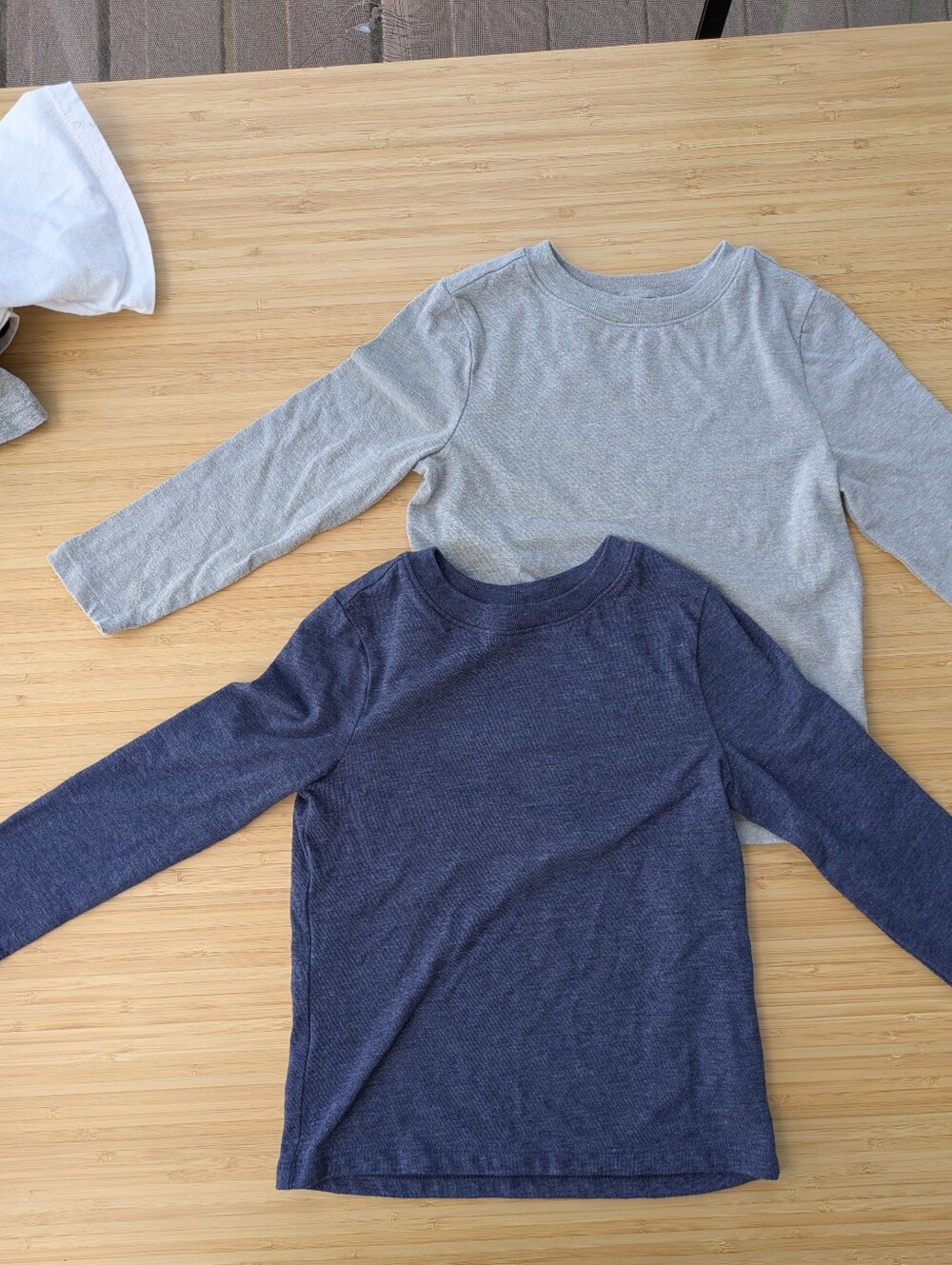 Old Navy 3T Lot - 2 Shirts, Grey And Navy, Long Sleeves
